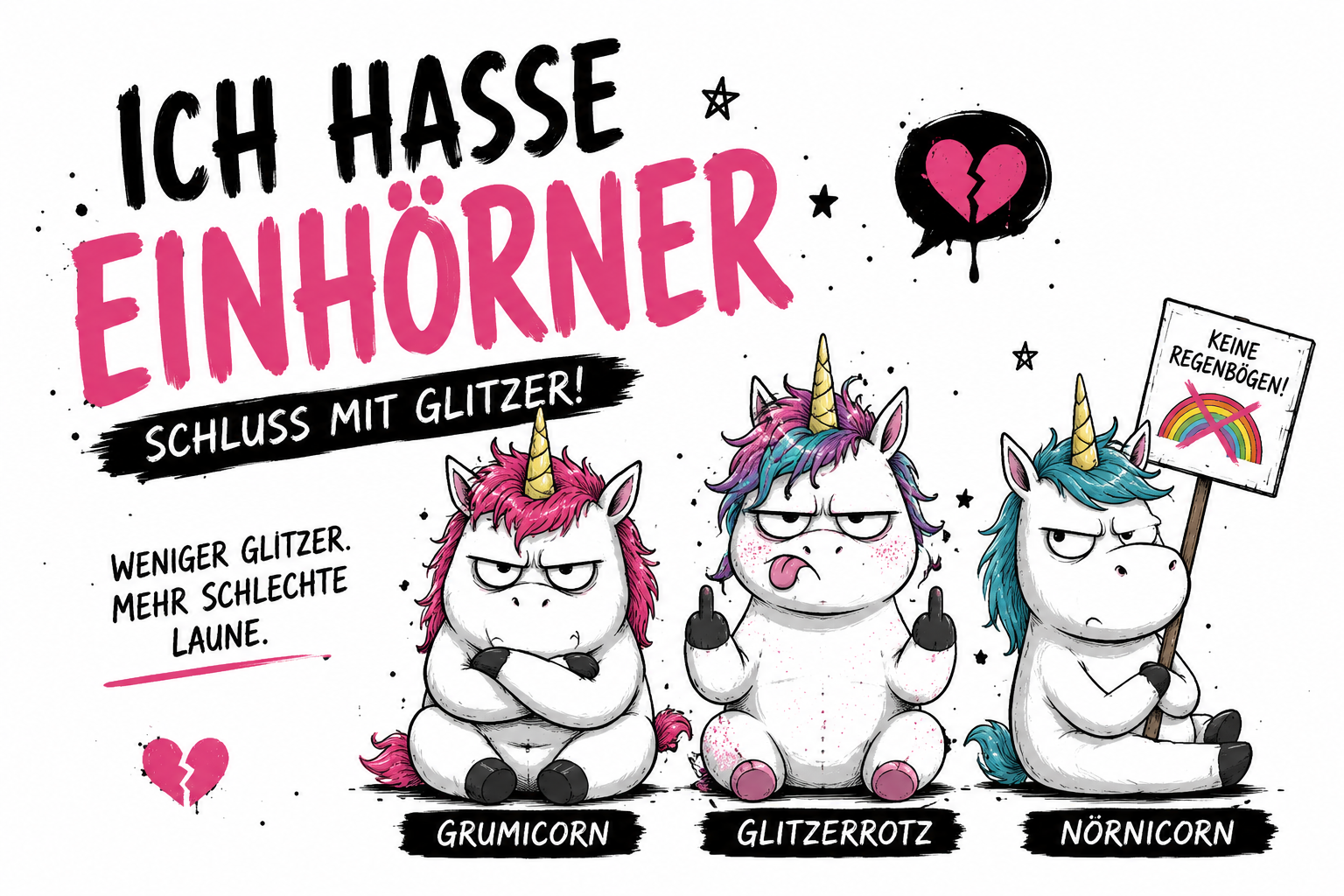 🦄 ICH HASSE EINHÖRNER – Schluss mit Glitzer!