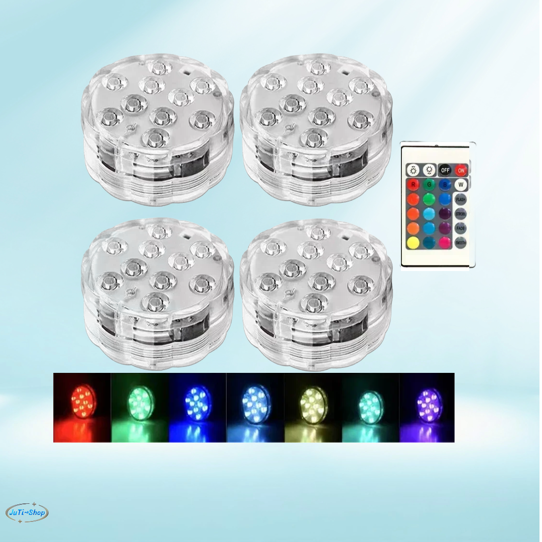Poollicht mit ferngesteuerten Teichlichtern, IP68 wasserdichte tauchbare LED-Lampe, 16-farbige Dusche und Badewanne unter Wasser Entwurf
