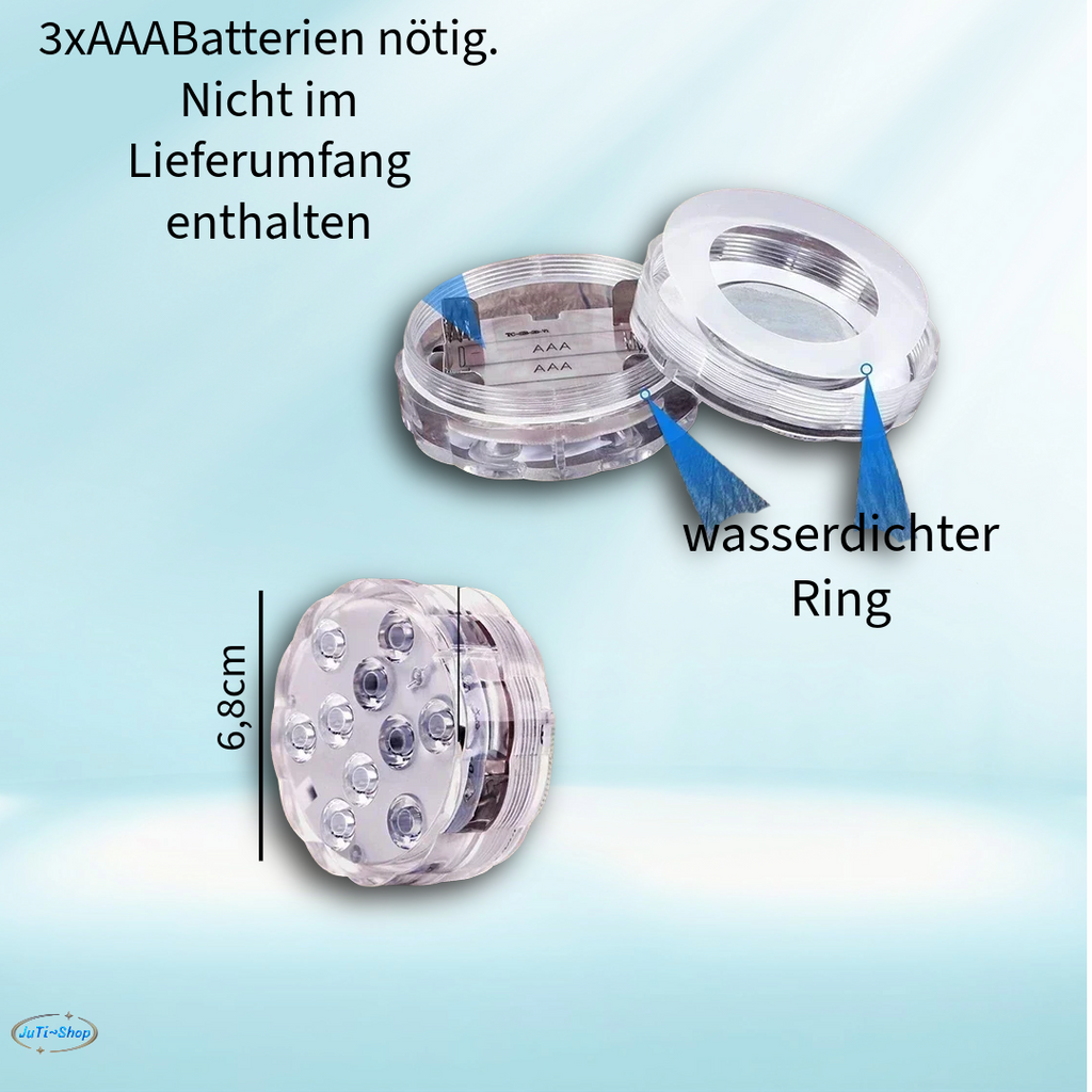 Poollicht mit ferngesteuerten Teichlichtern, IP68 wasserdichte tauchbare LED-Lampe, 16-farbige Dusche und Badewanne unter Wasser Entwurf
