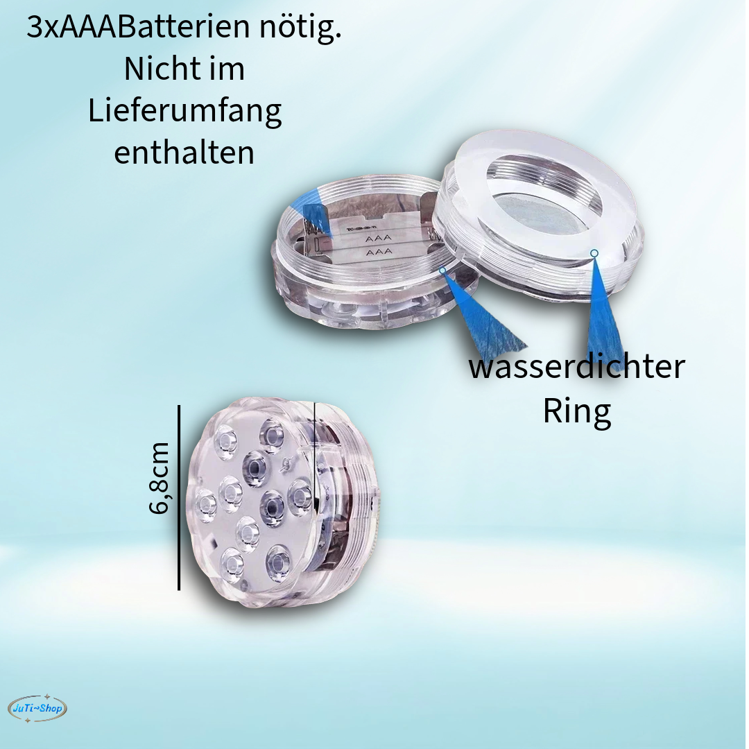 Poollicht mit ferngesteuerten Teichlichtern, IP68 wasserdichte tauchbare LED-Lampe, 16-farbige Dusche und Badewanne unter Wasser Entwurf