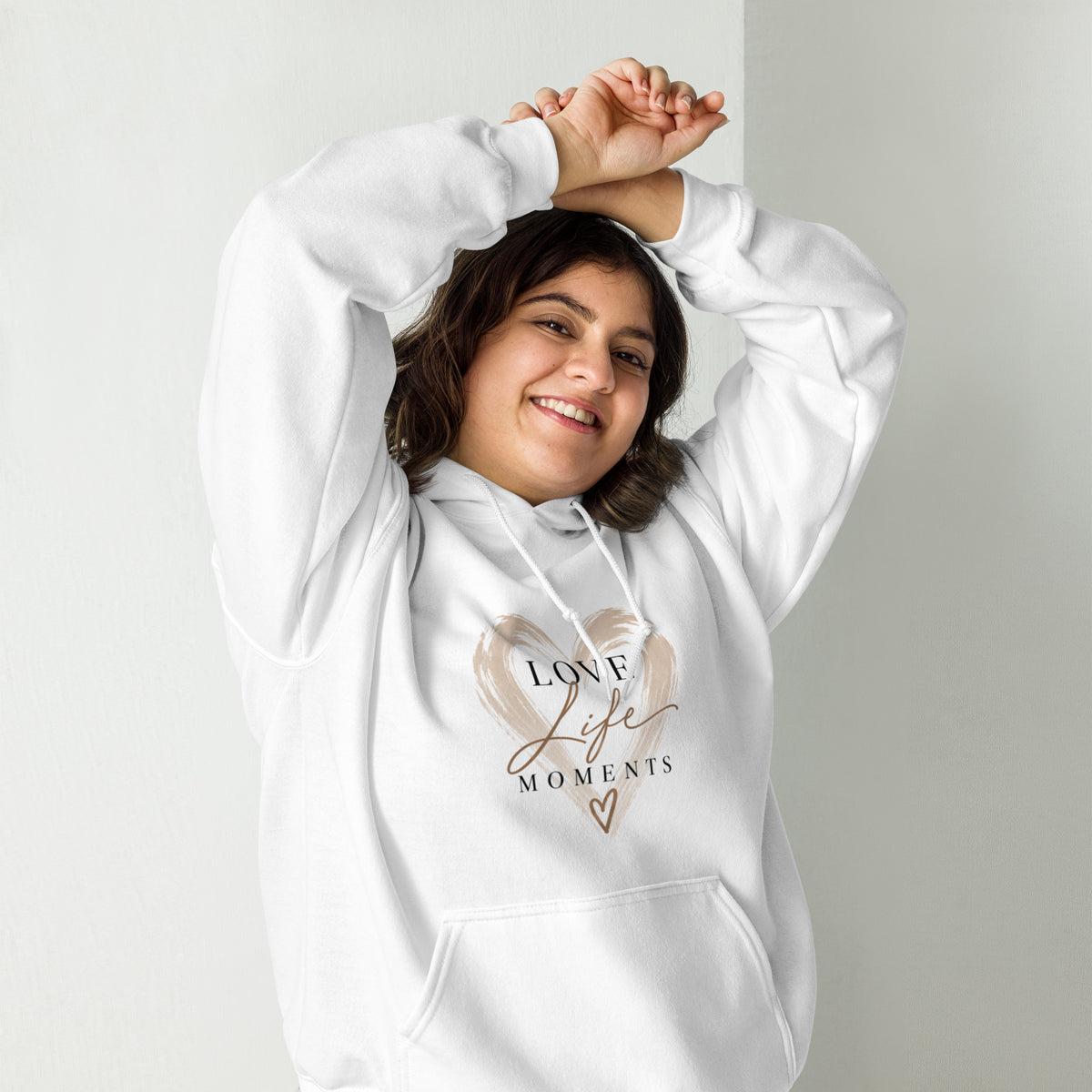 Damen Hoodie mit Herz Motiv
