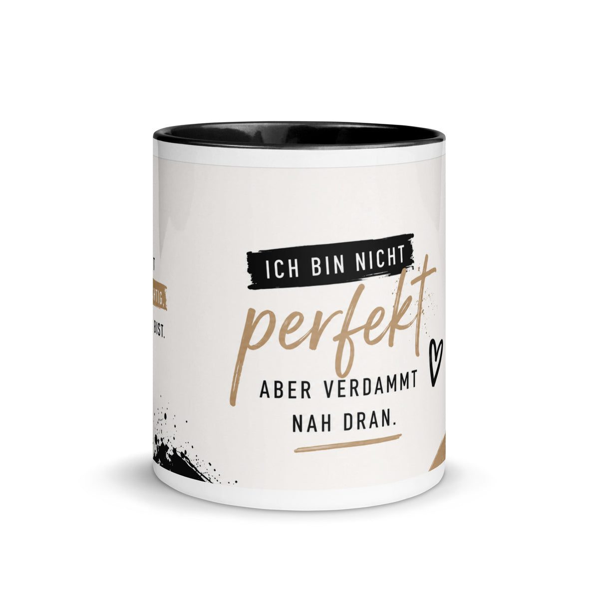 Tasse „Ich bin nicht perfekt, aber verdammt nah dran“ – Kaffeetasse mit Spruch | 11 oz / 320 ml & 15 oz / 400 ml