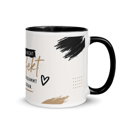 Tasse „Ich bin nicht perfekt, aber verdammt nah dran“ – Kaffeetasse mit Spruch | 11 oz / 320 ml & 15 oz / 400 ml