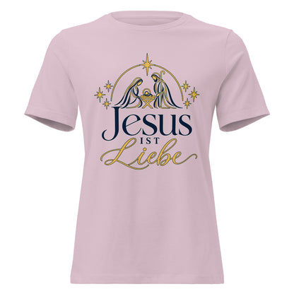 Damen-Weihnachtsshirt „Jesus ist Liebe“