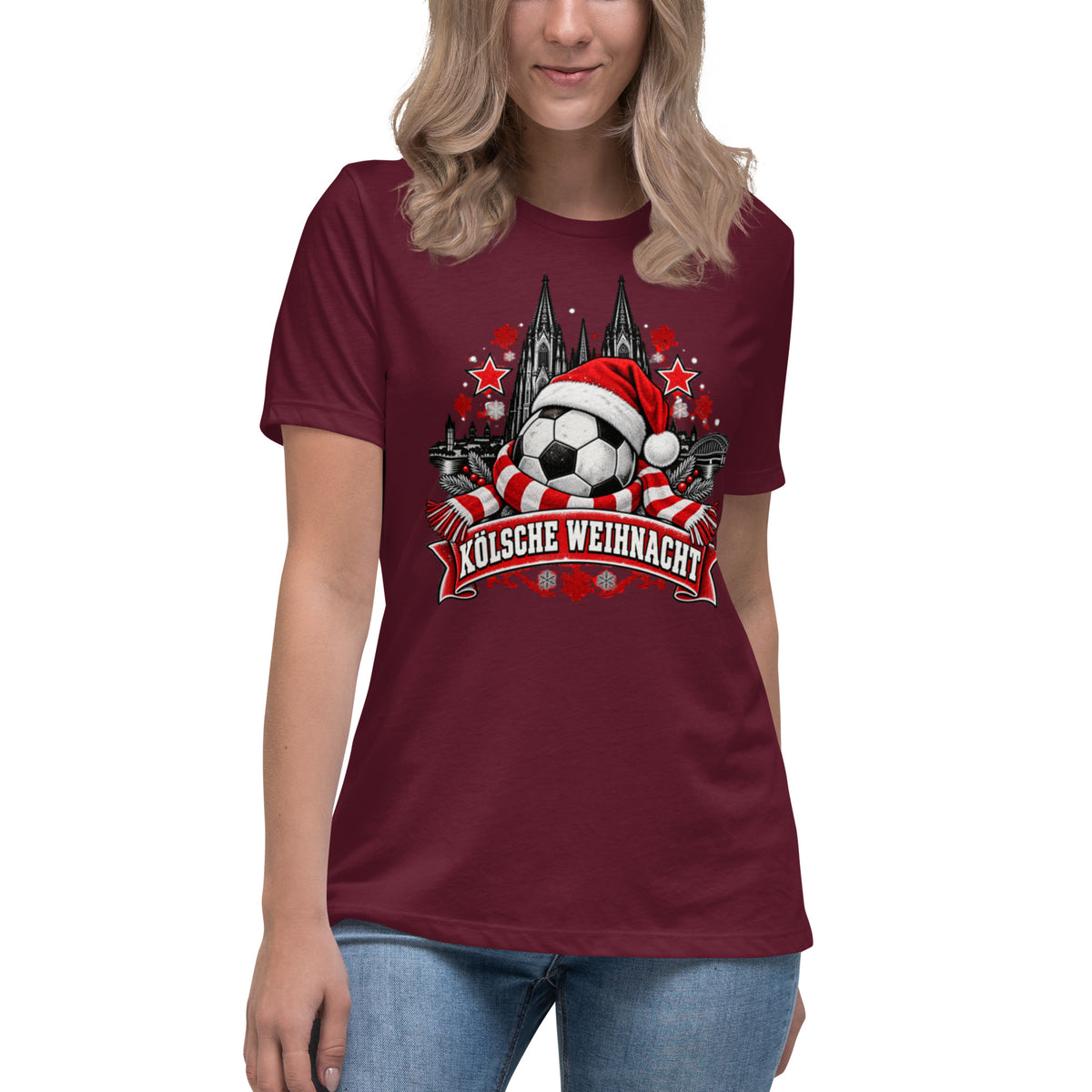 Weihnachts-T-Shirt „Kölsche Weihnacht“ – Weihnachten mit kölschem Hätz