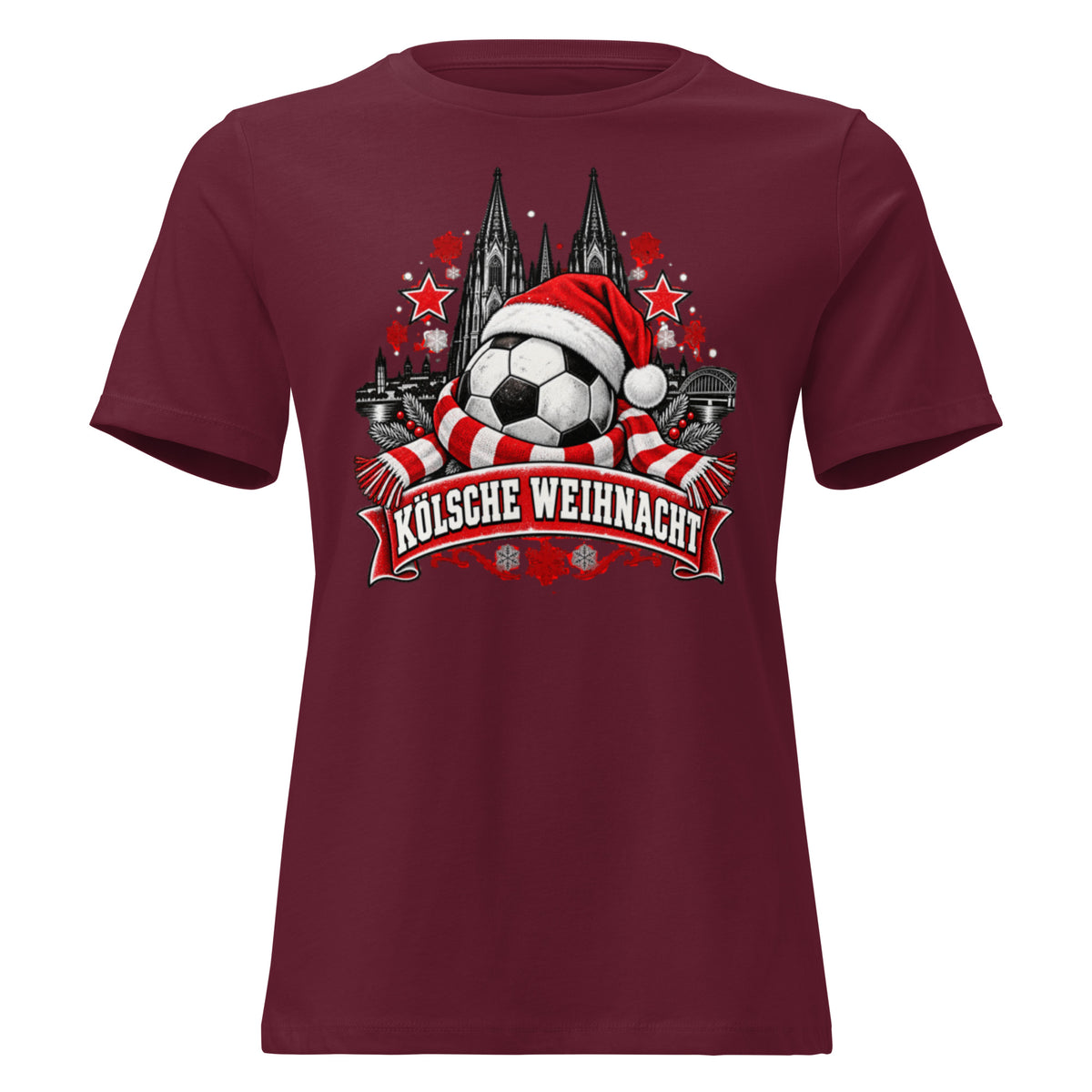 Weihnachts-T-Shirt „Kölsche Weihnacht“ – Weihnachten mit kölschem Hätz