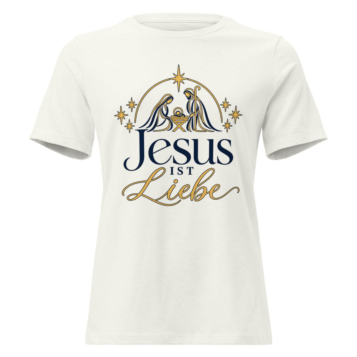 Damen-Weihnachtsshirt „Jesus ist Liebe“