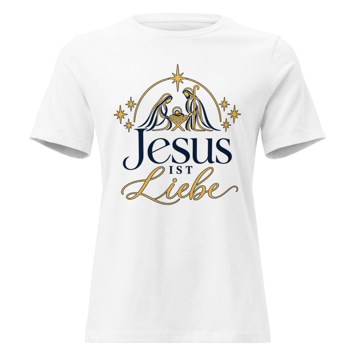 Damen-Weihnachtsshirt „Jesus ist Liebe“